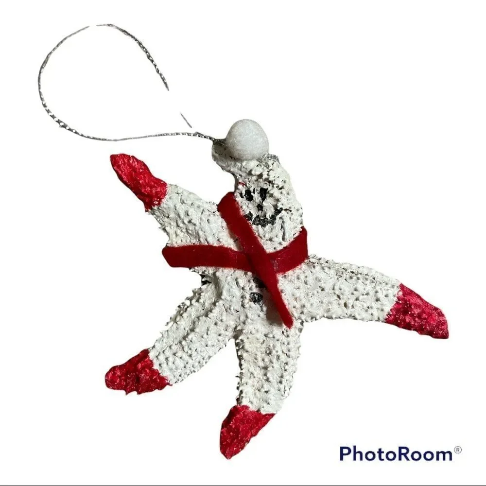 Santa and Snowman Starfish Ornaments